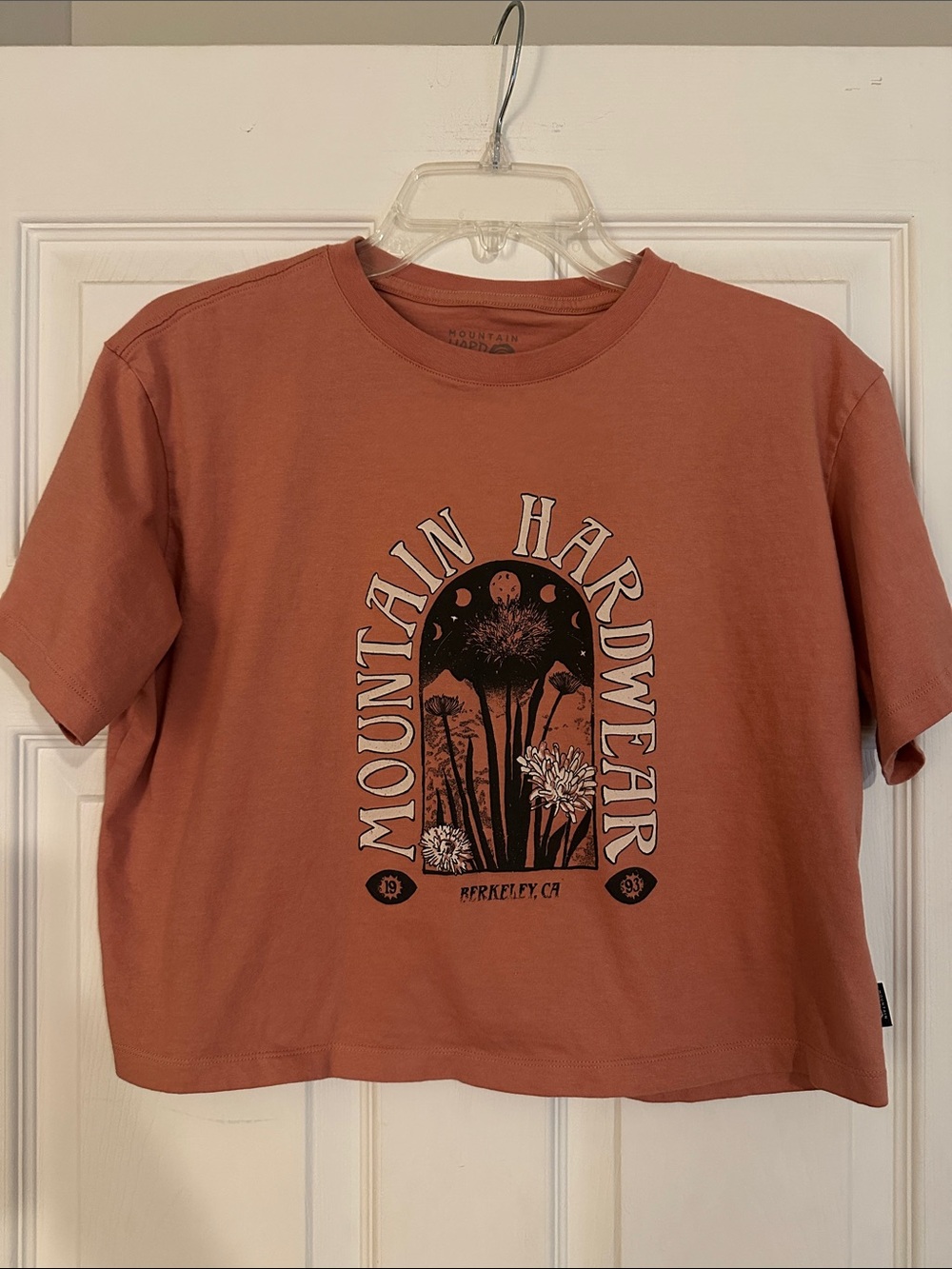Mountain Hardwear Rust Orange Graphic Short-Sleeve crop top